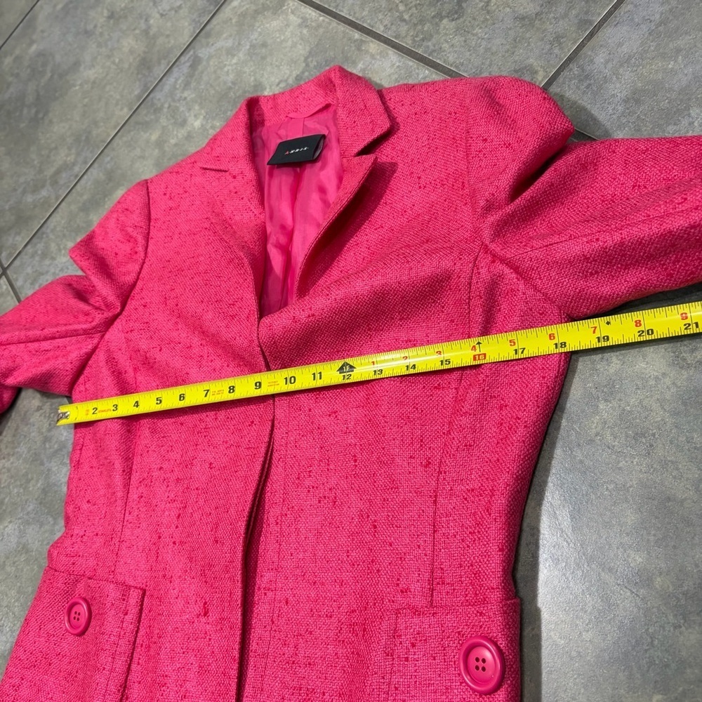 Akris Womens Silk Cashmere Hot Pink Blazer Sz 8 Retro Funky BossWives Event EUC - Picture 13 of 15